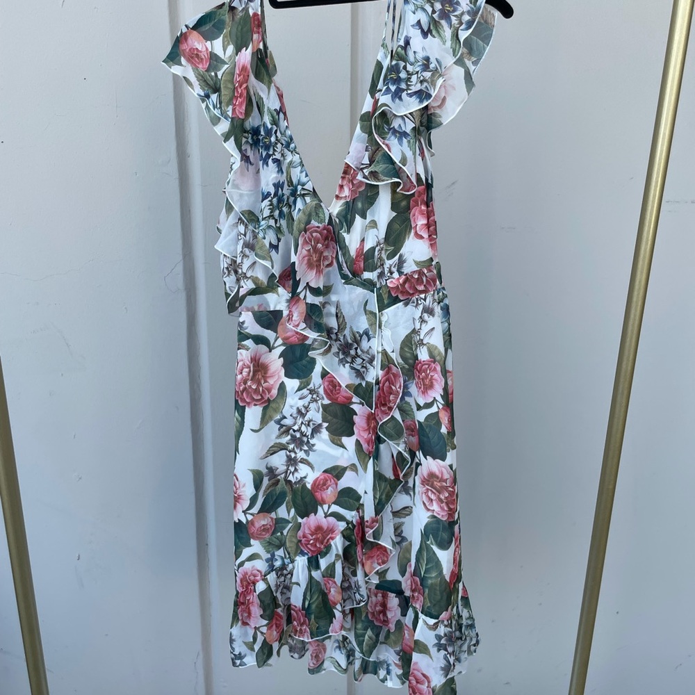 Nicolas ruffle floral dress size 2 nwt